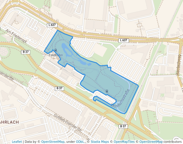 walking in Museumspark map in Mannheim