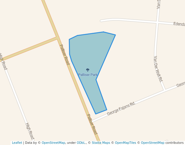 walking in Palliser Park map in Edenvale