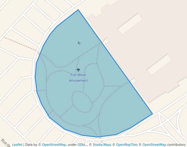 walking in Fun Show Amusement map in Mirabel