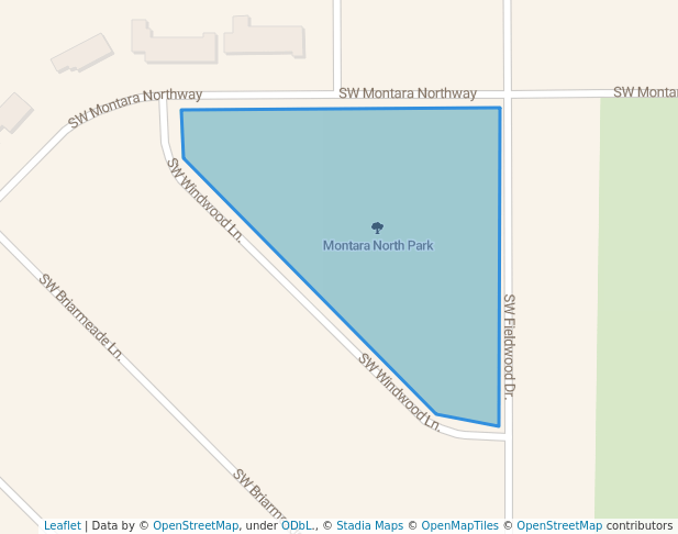 walking in Montara North Park map in Topeka