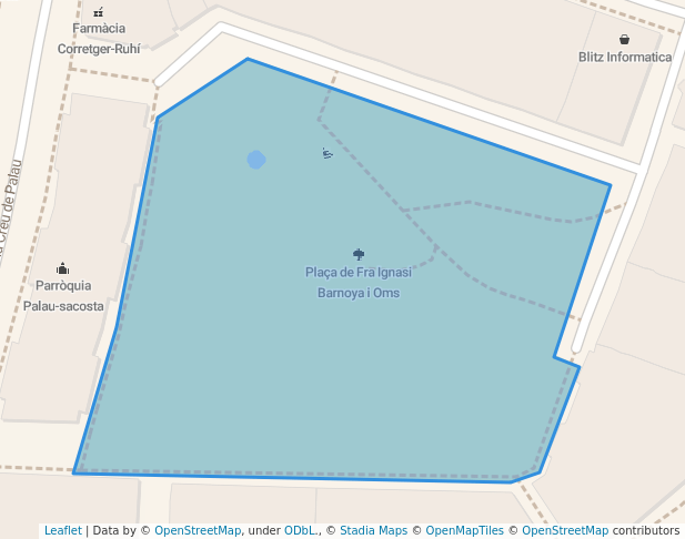walking in Plaça de Fra Ignasi Barnoya i Oms map in Girona