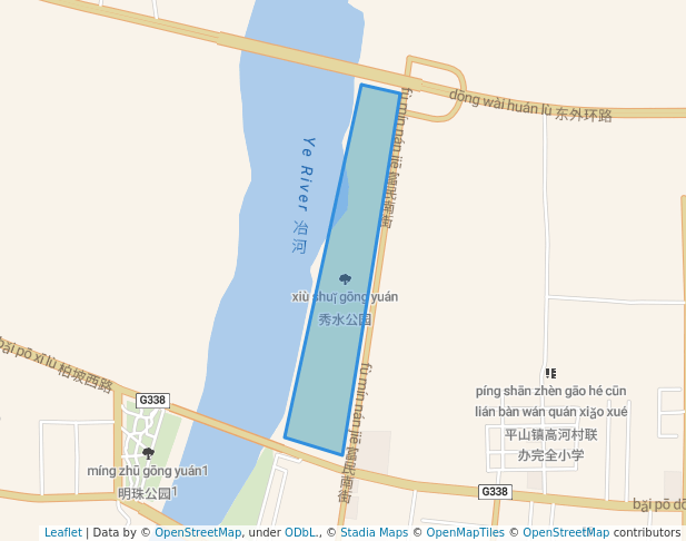 walking in 秀水公园 map in Shi Jia Zhuang Shi
