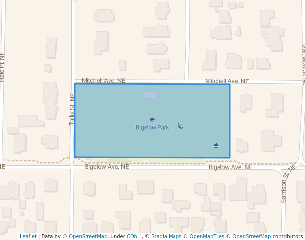 walking in Bigelow Park map in Olympia