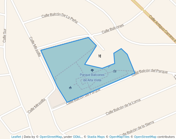 walking in Parque Balcones de Alta Vista map in Monterrey