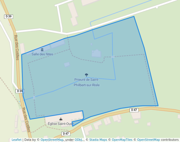 walking in Prieuré de Saint-Philbert-sur-Risle map in Saint-Philbert-sur-Risle
