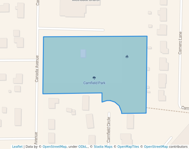 walking in Camfield Park map in Rosemount