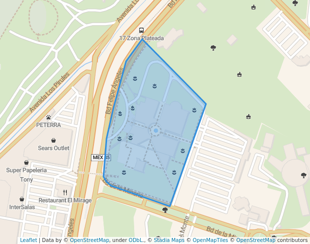 walking in Servicio Geologico De Mexico map in Pachuca de Soto