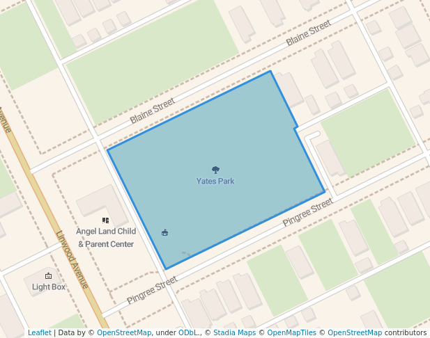 Yates Park in Detroit | Map and Routes