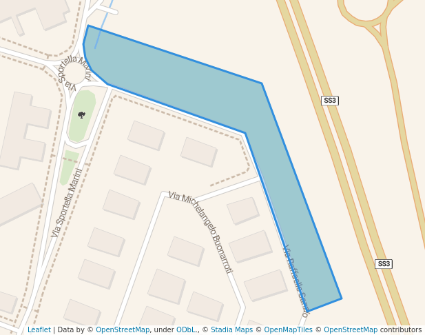 walking in Parchetto di via Raffaele Sanzio map in Foligno