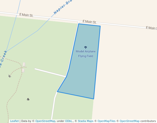 walking in Model Airplane Flying Field map in Union City