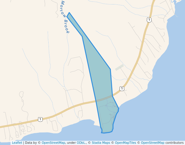walking in Moose Point State Park map in Searsport