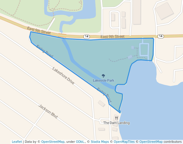 walking in Lakeside Park map in Rochester