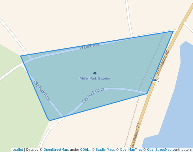 walking in Miller Park Gazebo map in Campbellsville
