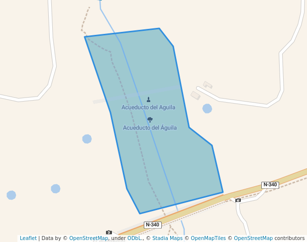 walking in Acueducto del Águila map in Nerja