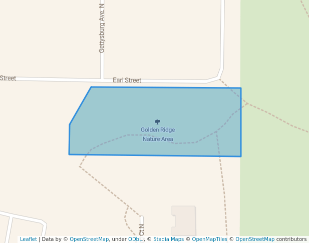walking in Golden Ridge Nature Area map in Golden Valley