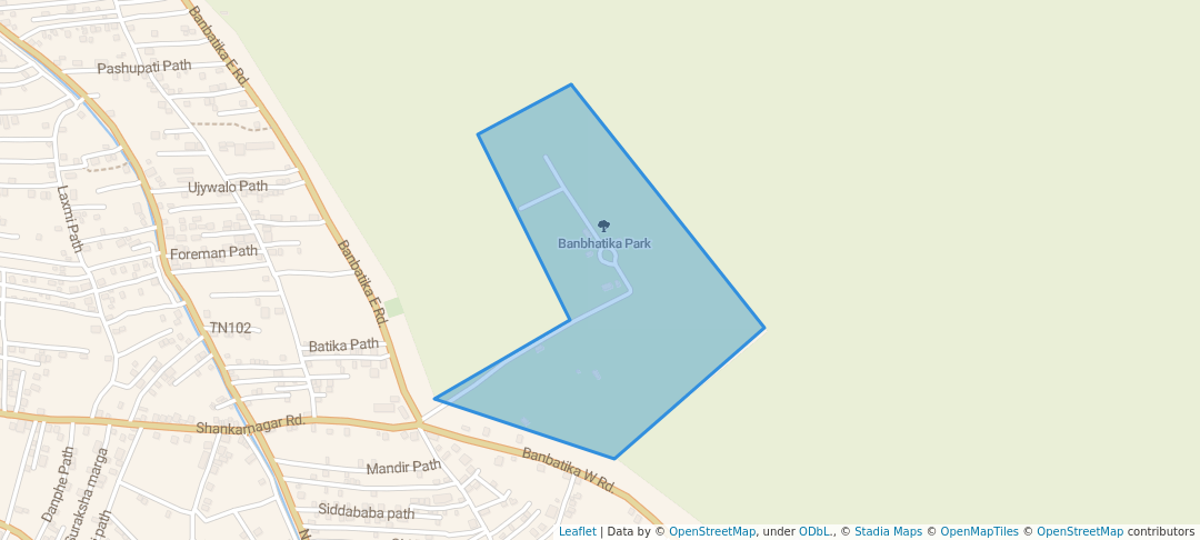 walking in Banbhatika Park map in Tilottama