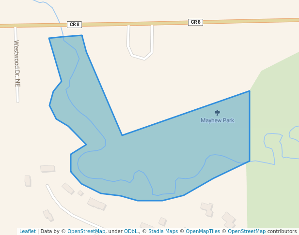 walking in Mayhew Park map in Sauk Rapids