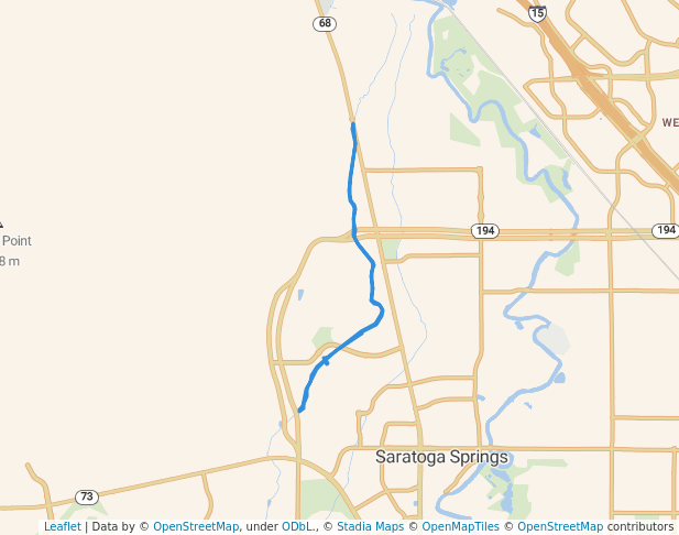 walking in Canal trail map in Saratoga Springs