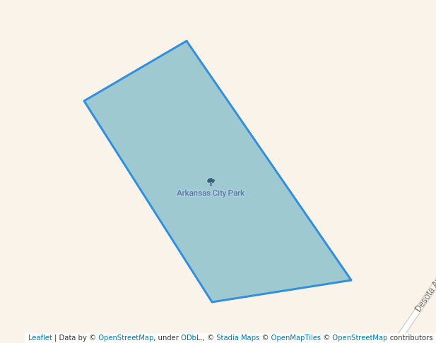 walking in Arkansas City Park map in Arkansas City