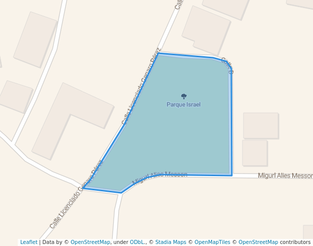 walking in Parque Israel map in Santiago De Los Caballeros