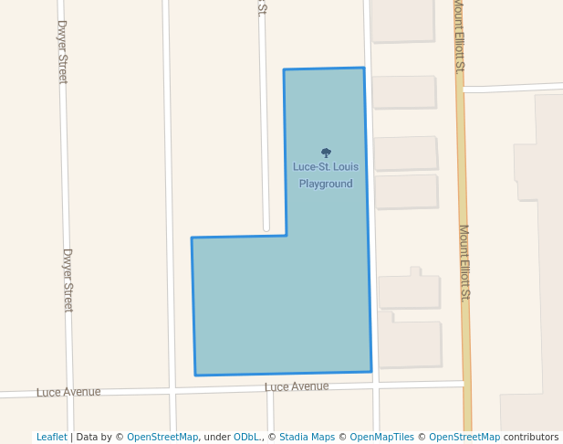 walking in Luce-St. Louis Playground map in Hamtramck