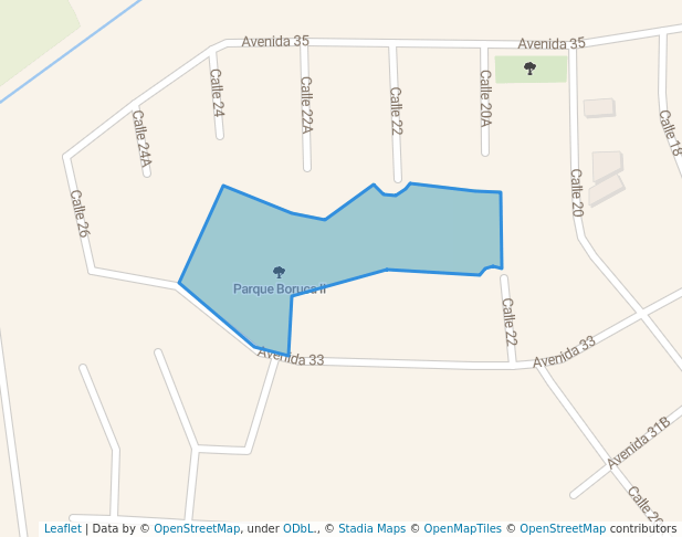 walking in Parque Boruca II map in Heredia