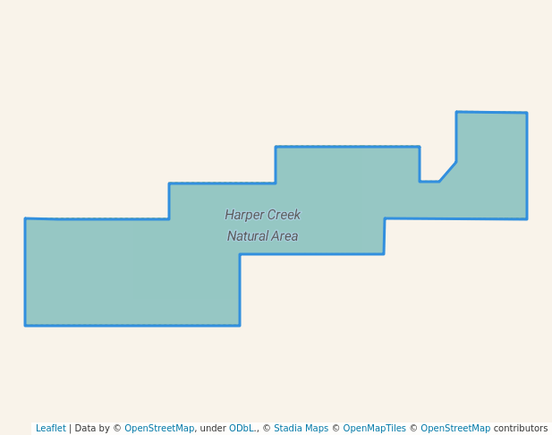 walking in Harper Creek Natural Area map in Vega