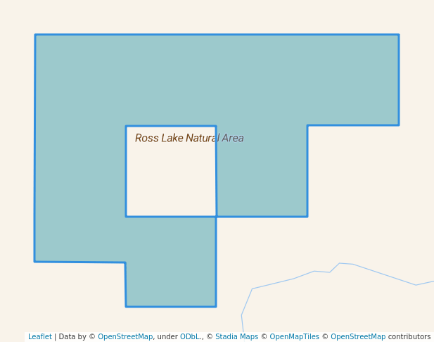 walking in Ross Lake Natural Area map in Del Bonita