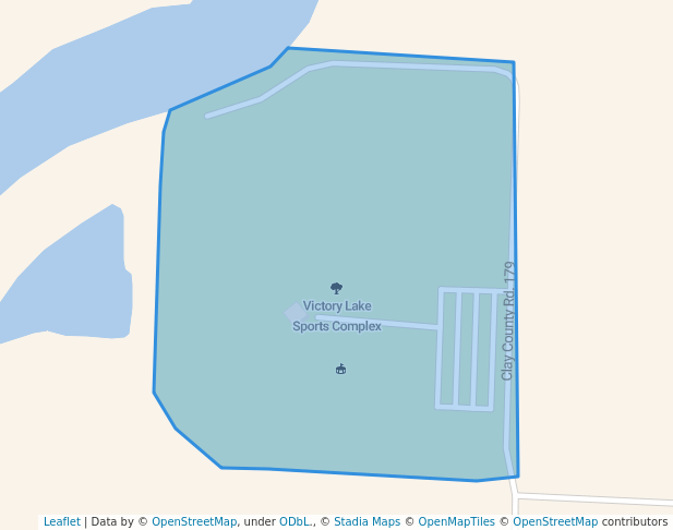 walking in Victory Lake Sports Complex map in Corning