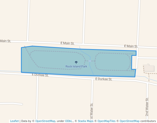 walking in Rock Island Park map in Carlisle