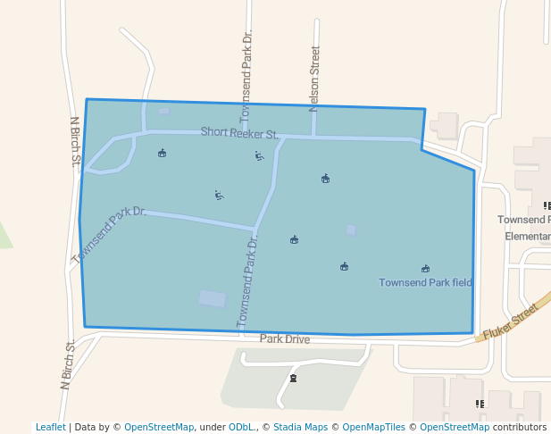 walking in Townsend Park map in Pine Bluff
