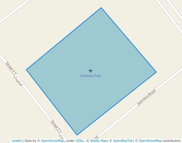 walking in Siddique Park map in Rawalpindi