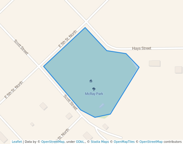 walking in McRay Park map in Prescott