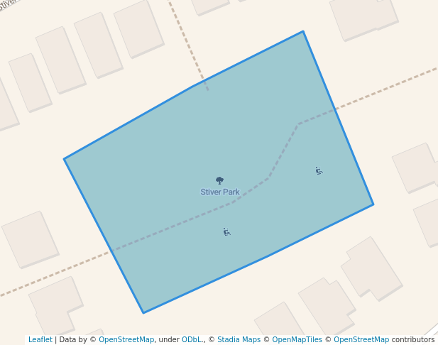 walking in Stiver Park map in Russell