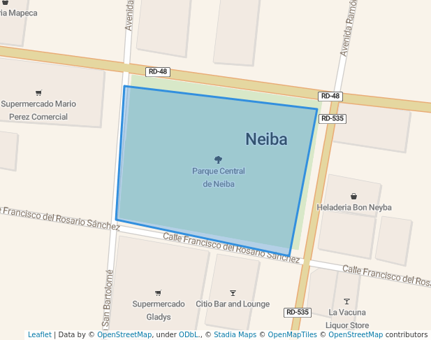 Parque Central in Neiba | Map and Routes