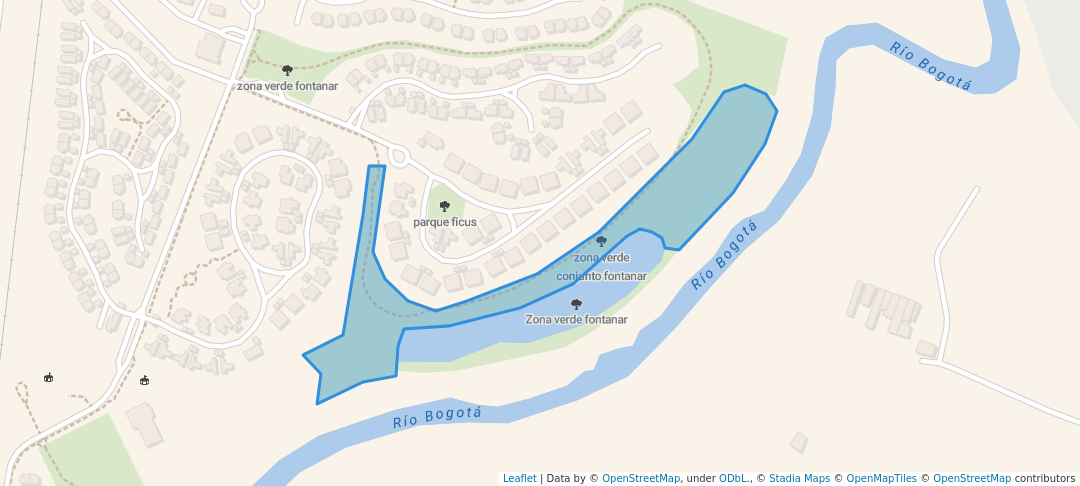 walking in zona verde conjunto fontanar map in El Tejar
