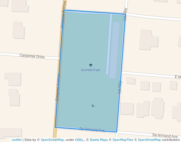 walking in Dumele Park map in North College Hill