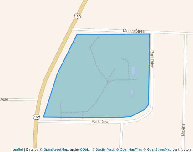 walking in Ham Moses Park map in Hampton