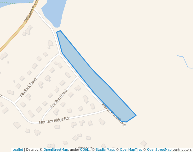 walking in Hunters Ridge Lots map in Bourne