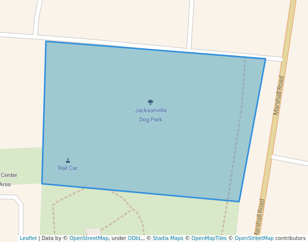 walking in Future Jacksonville Dog Park map in Jacksonville