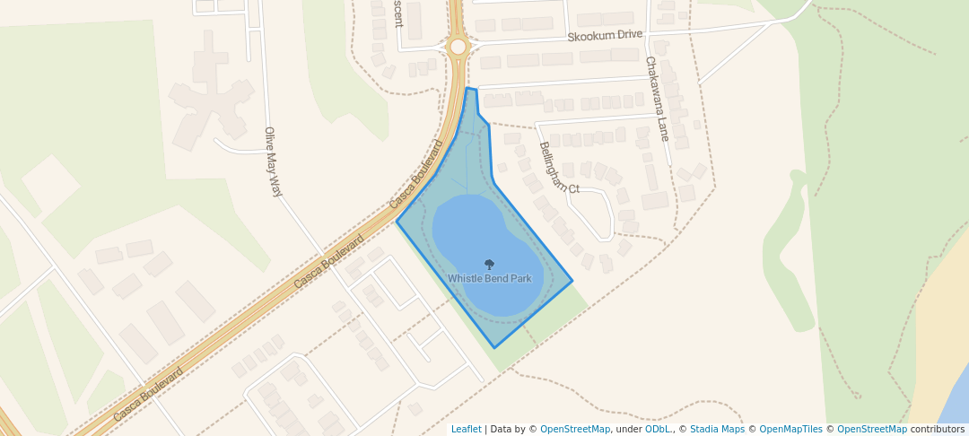 walking in Whistle Bend Park map in Whitehorse