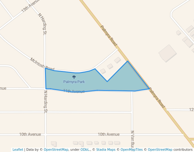 walking in Palmyra Park map in Albany