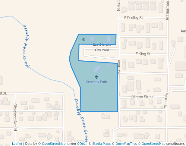 walking in Kennedy Park map in East Helena