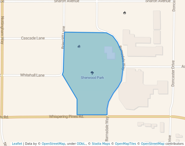 walking in Sherwood Park map in Albany