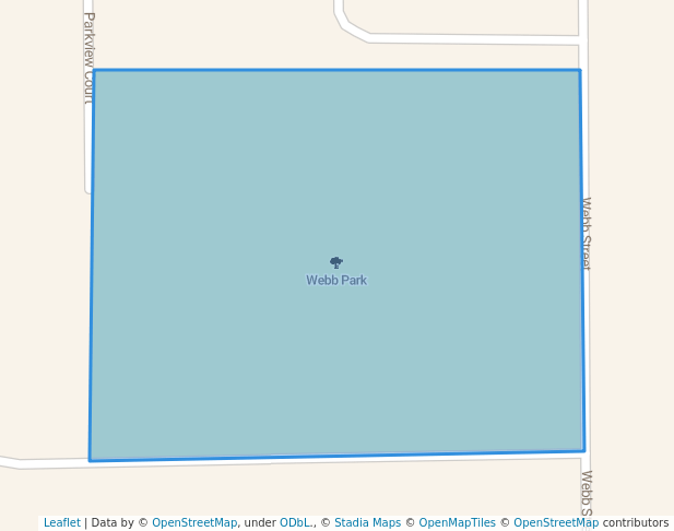 walking in Webb Park map in Albany