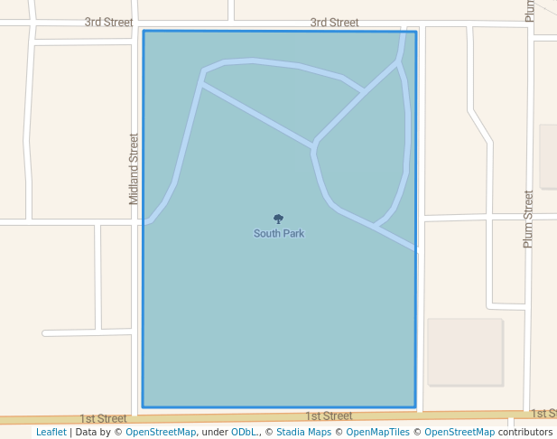 walking in South Park map in Syracuse