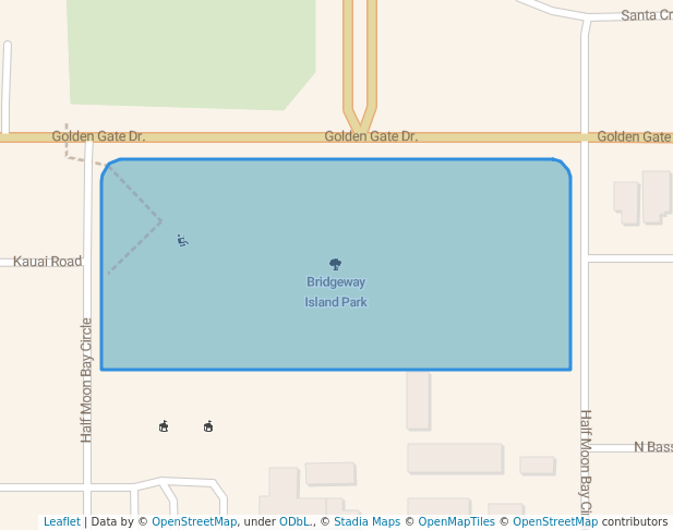 walking in Bridgeway Island Park map in West Sacramento