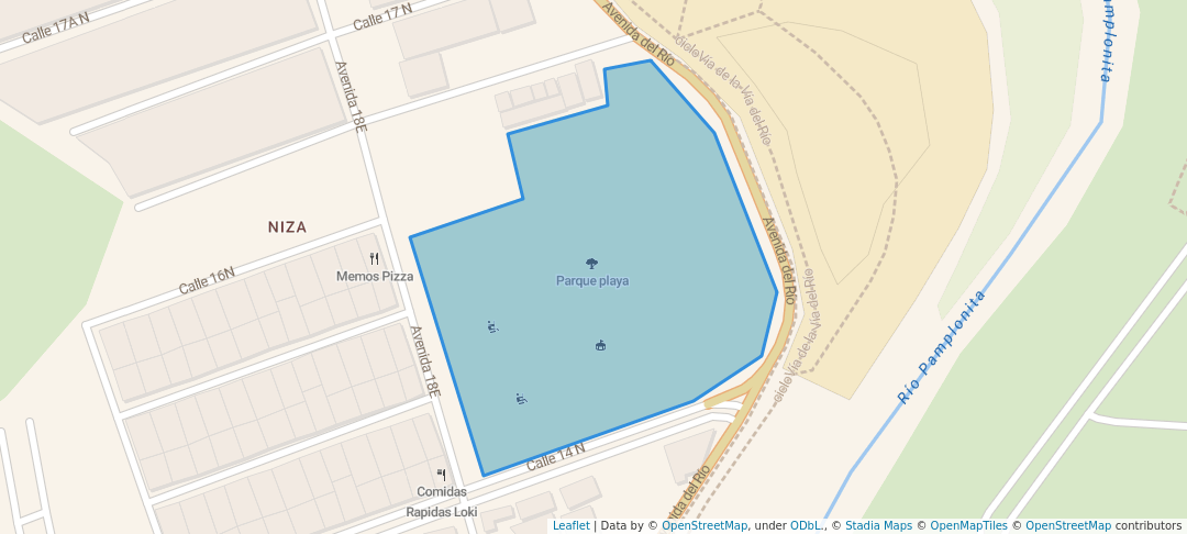 walking in Parque playa map in Cúcuta