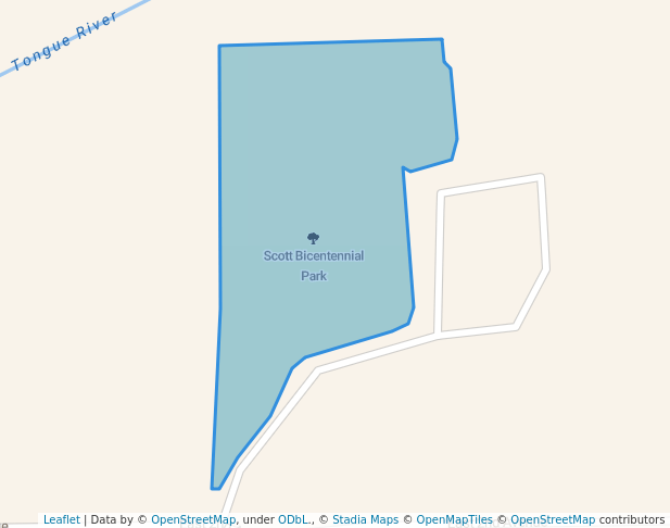 walking in Scott Bicentennial Park map in Dayton