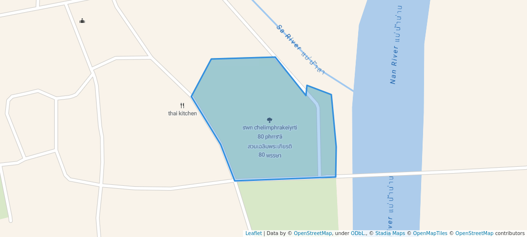 walking in สวนเฉลิมพระเกียรติ 80 พรรษา map in Klang Wiang